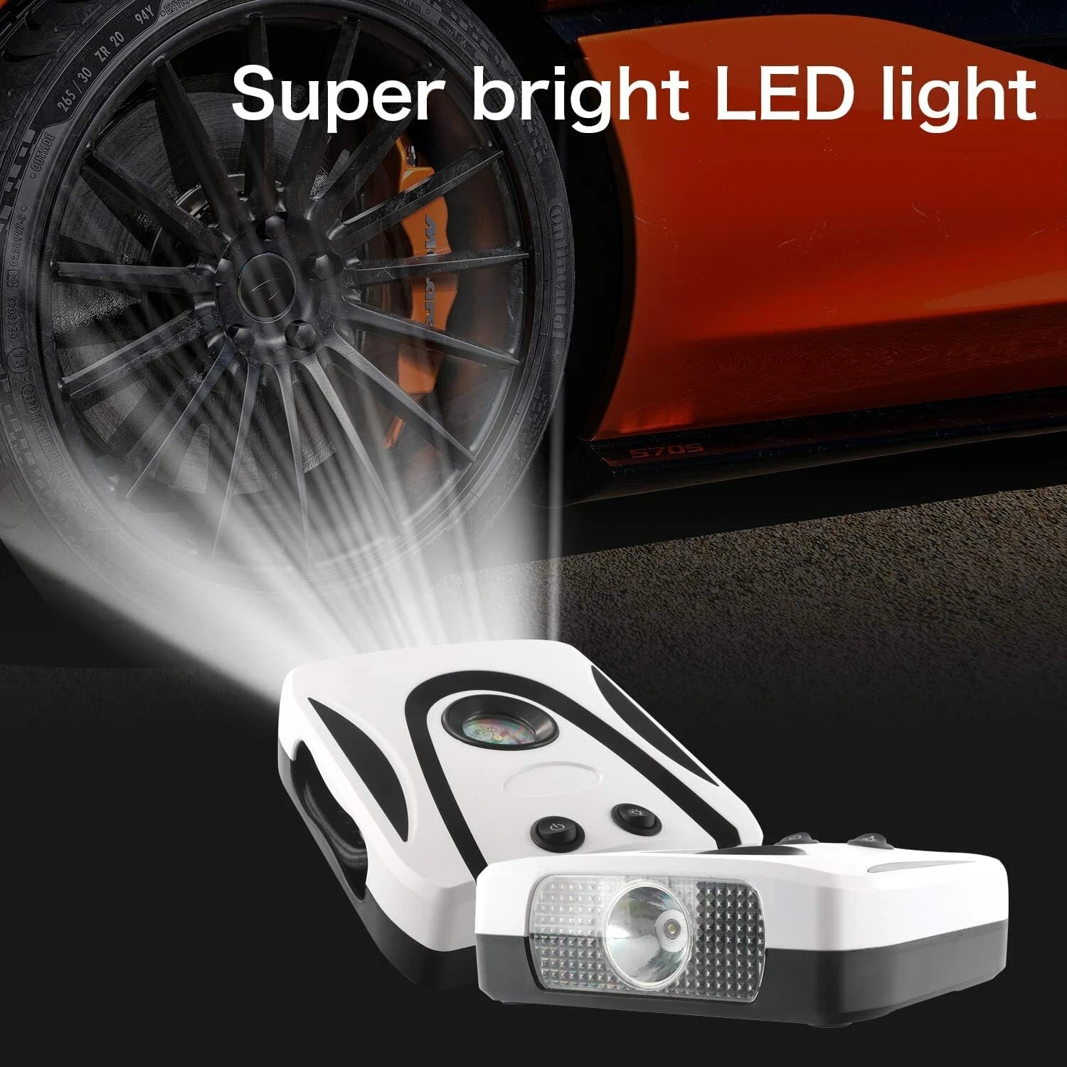 12V electric car tyre inflator pump portable air compressor for fast tyre inflation on cars bikes and SUVs-2