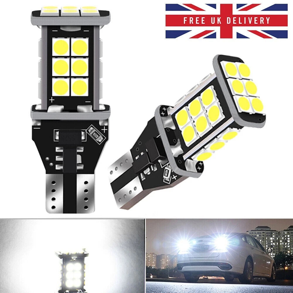 T15 W16W 921 955 LED xenon white reverse car bulbs Canbus error free 12V lighting upgrade for vehicles
