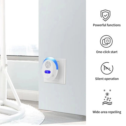 Ultrasonic plug-in pest repeller device for mice, mosquitoes, spiders and insects indoor home pest control-5