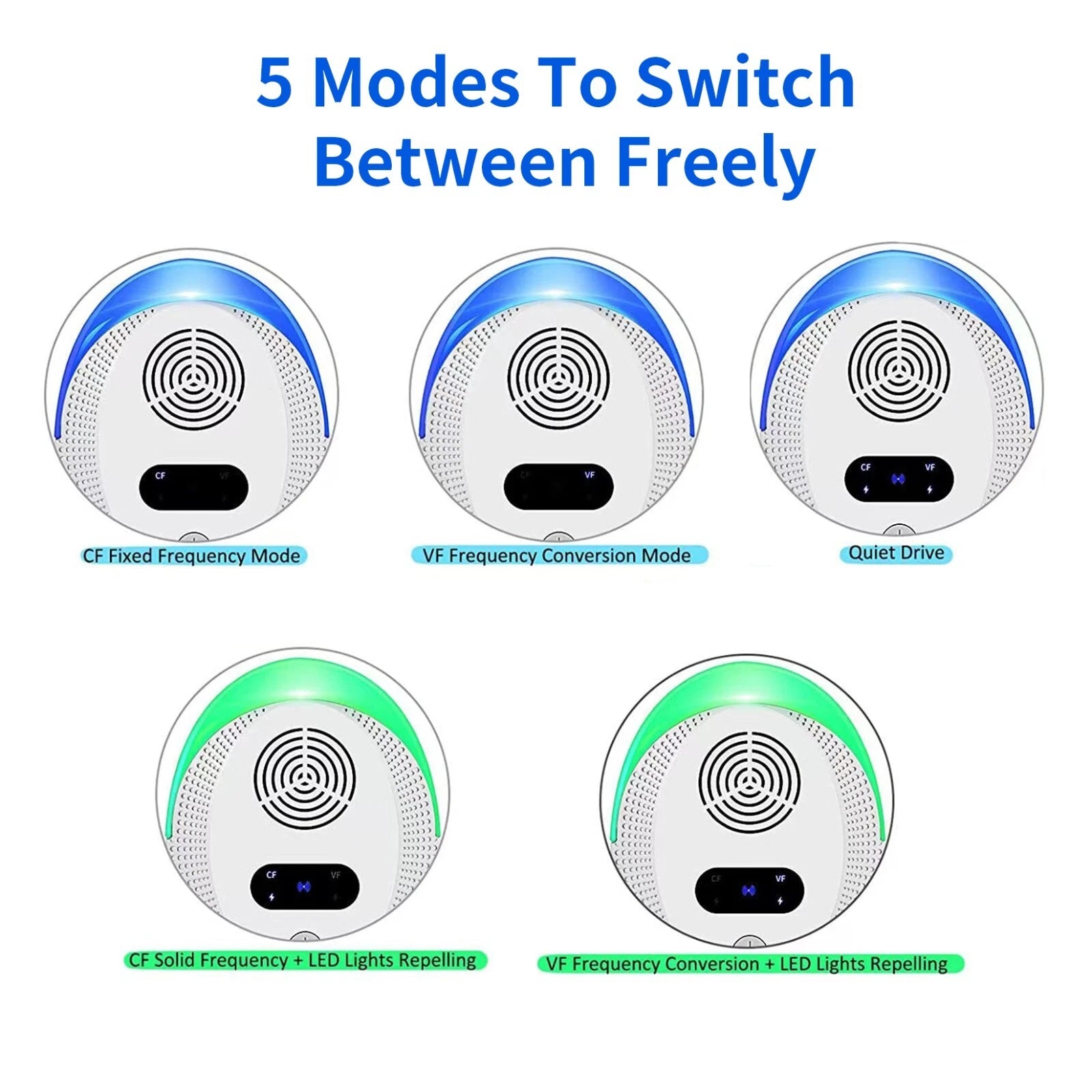 Ultrasonic plug-in pest repeller device for mice, mosquitoes, spiders and insects indoor home pest control-4