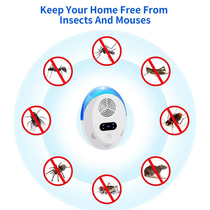 Ultrasonic plug-in pest repeller device for mice, mosquitoes, spiders and insects indoor home pest control-3