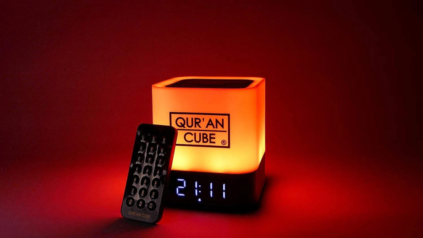Quran Cube LED X speaker with touch lamp and MP3 Quran audio player for Islamic listening and Eid gift-3