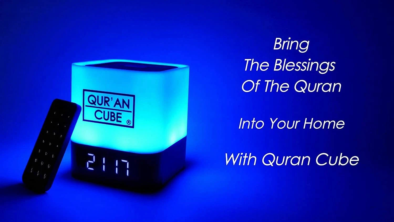 Quran Cube LED X speaker with touch lamp and MP3 Quran audio player for Islamic listening and Eid gift-1