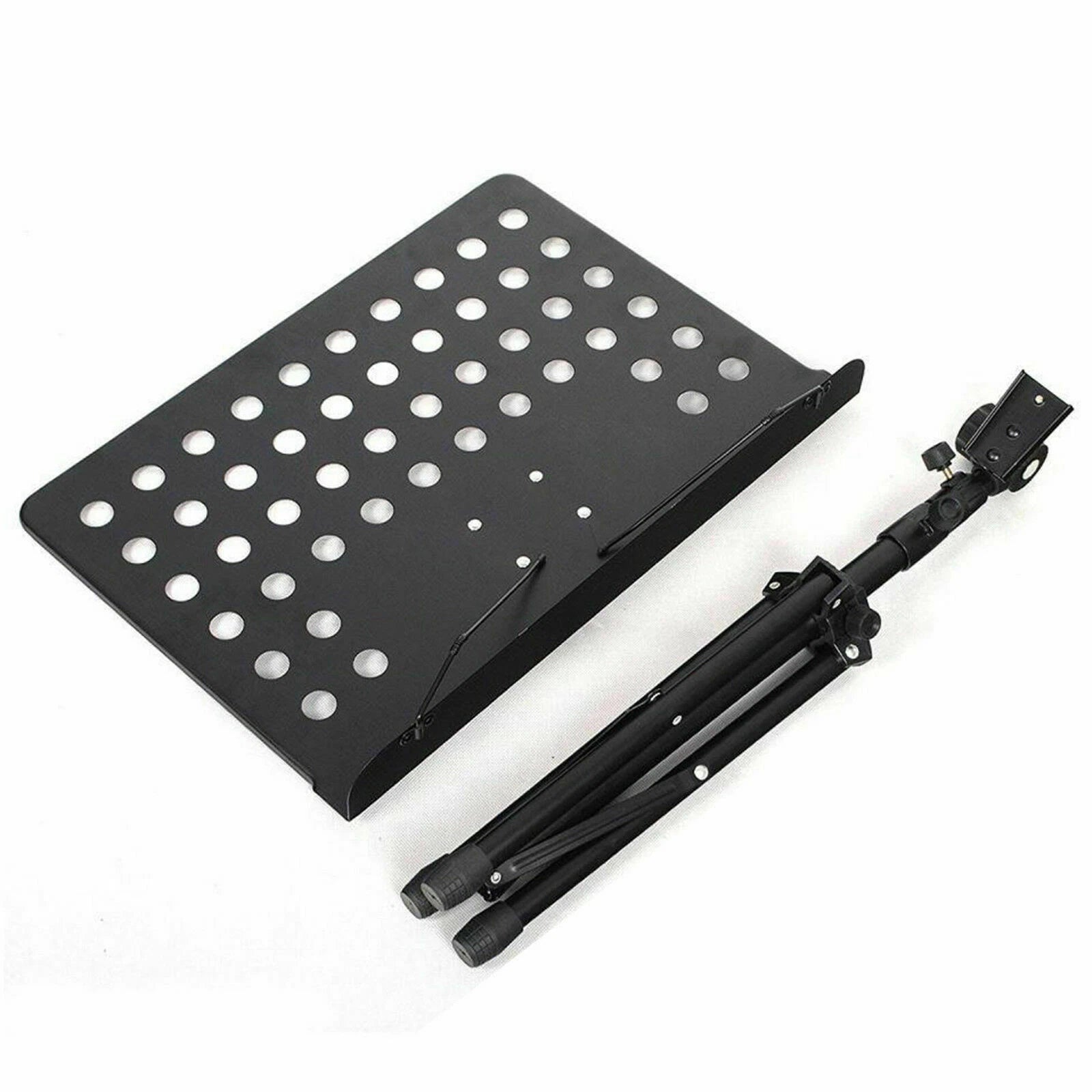 Heavy duty adjustable folding music stand with tripod base for holding sheet music for musicians and orchestral use-2