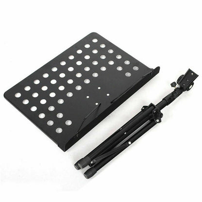 Heavy duty adjustable folding music stand with tripod base for holding sheet music for musicians and orchestral use-2