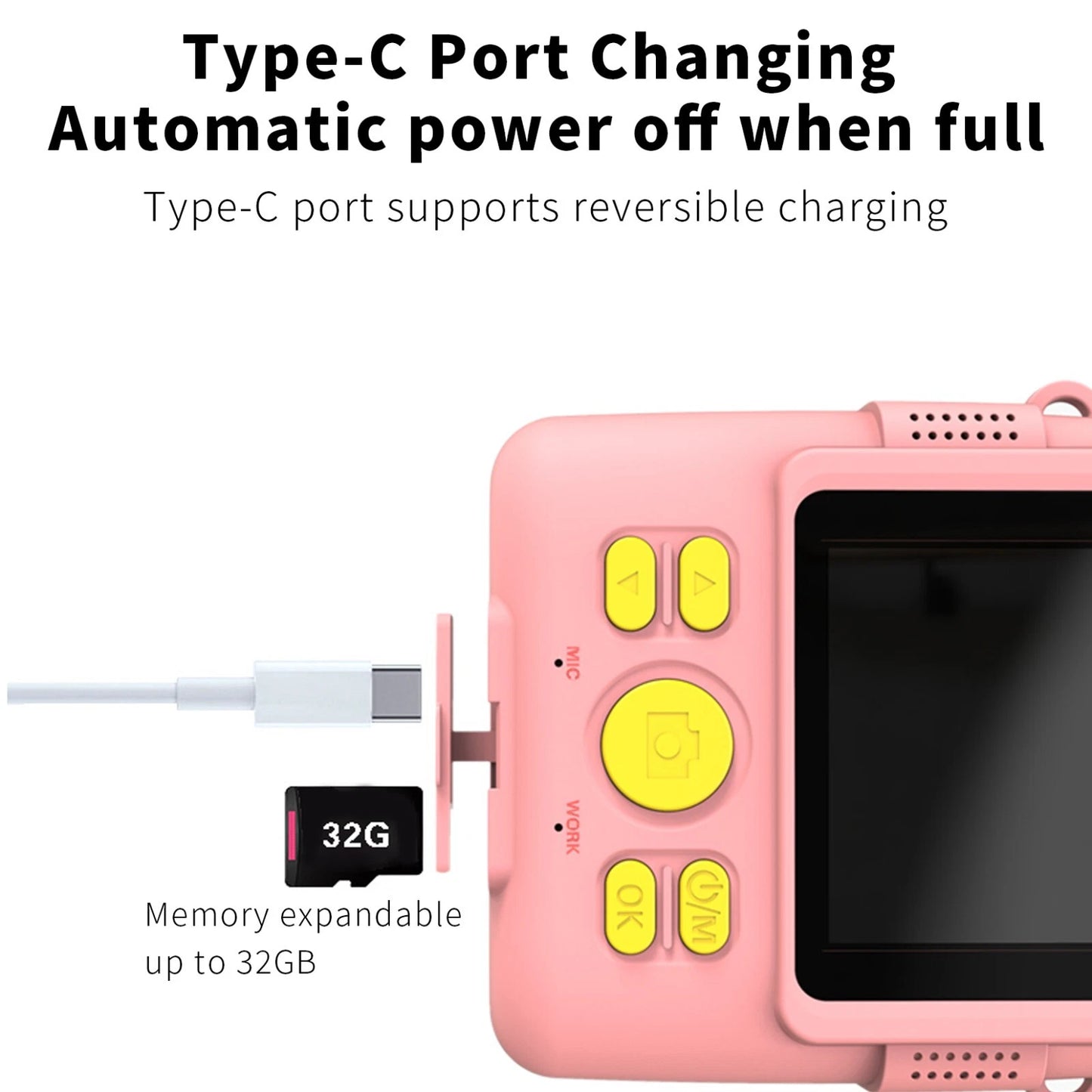 Kids LCD Camera Video Recorder 1080P Mini Digital Children Cam Instant Print | Portable Toy Camera for Kids Photography & Video