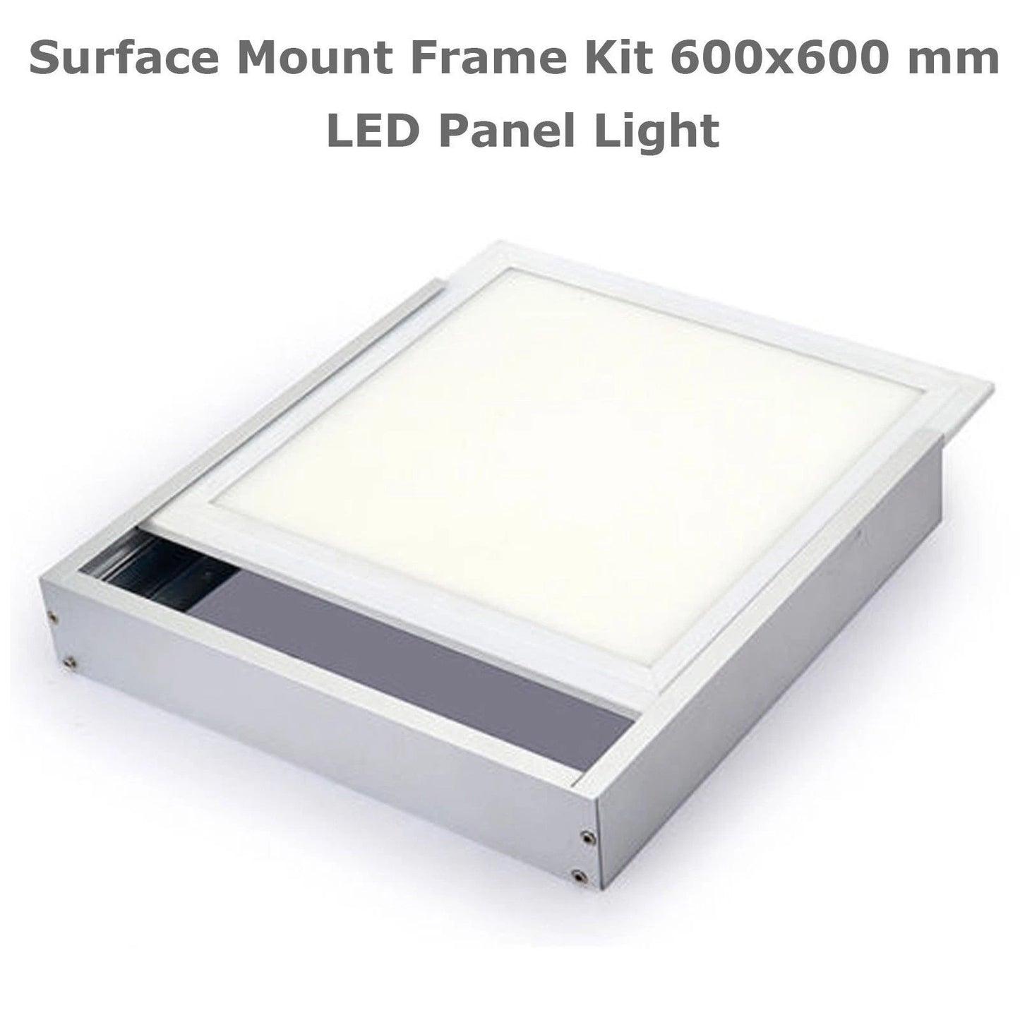 Surface Mount Frame Kit 600x600mm LED Panel Light Ceiling Aluminum White Finish | Easy Install Ceiling Mount Frame for LED Panels