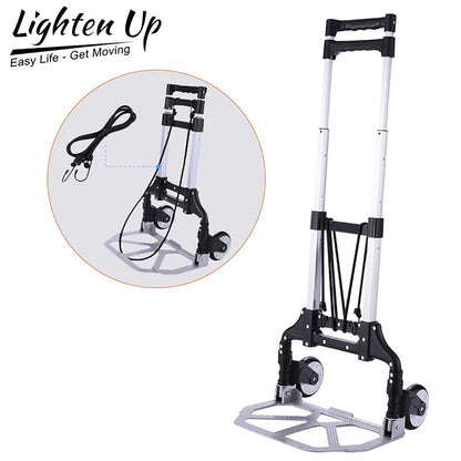 80KG heavy duty folding hand sack trolley truck barrow cart with wheels for moving boxes and transport use UK-1