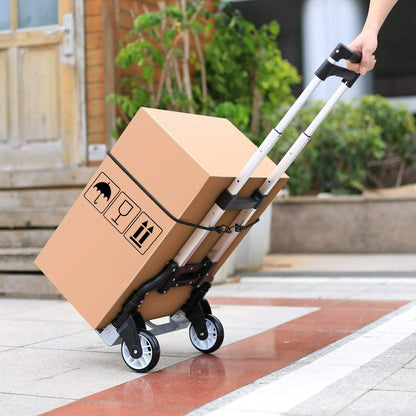 80KG heavy duty folding hand sack trolley truck barrow cart with wheels for moving boxes and transport use UK-2