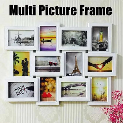 12 aperture collage picture frame for multiple 10 to 15 inch photo wall display and home décor-2