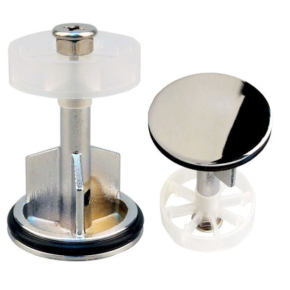 40MM chrome plated pop up basin sink waste push button slotted bathroom drain plug replacement-2