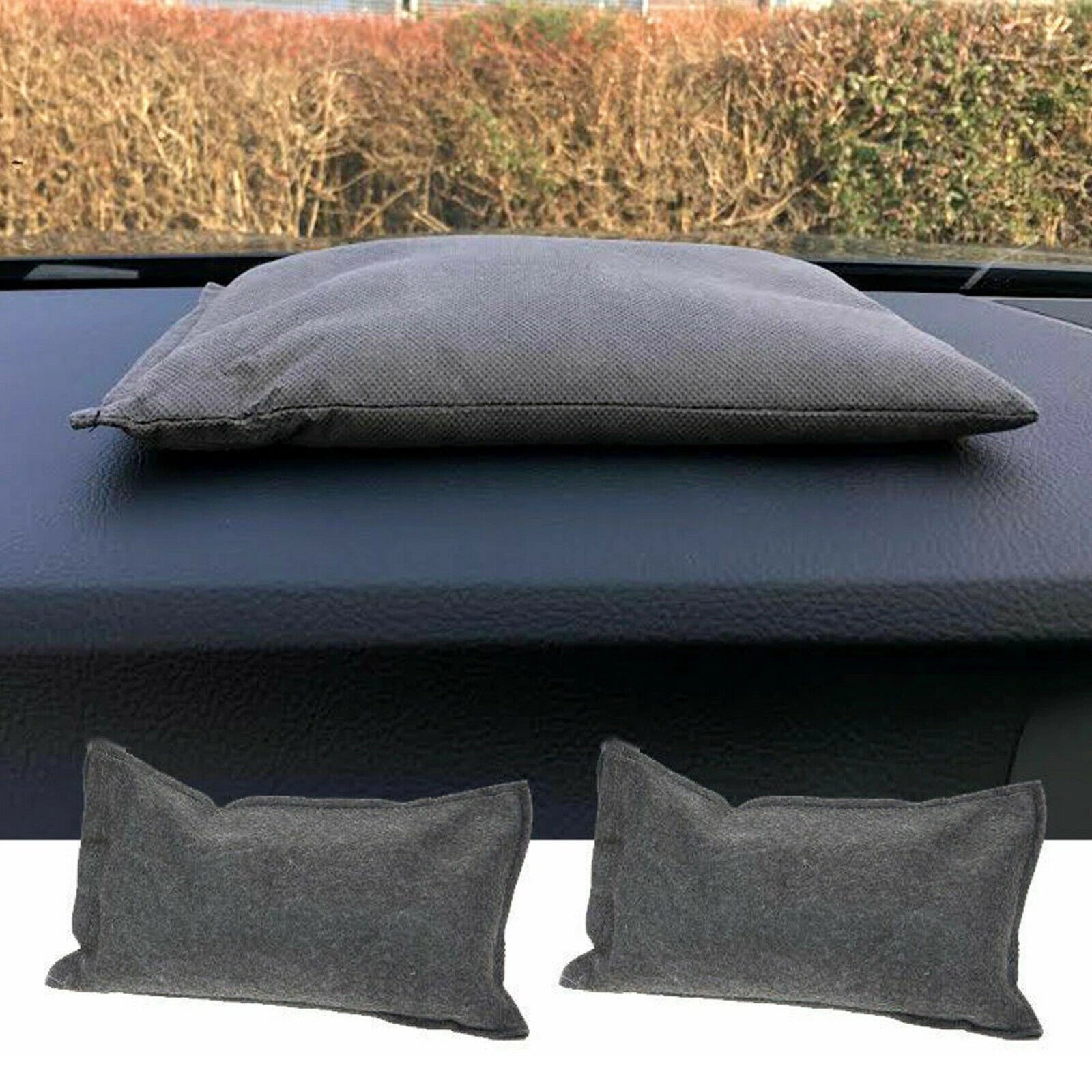 2 pack reusable car and home dehumidifier dry bags moisture absorber pads for damp mould and humidity control UK