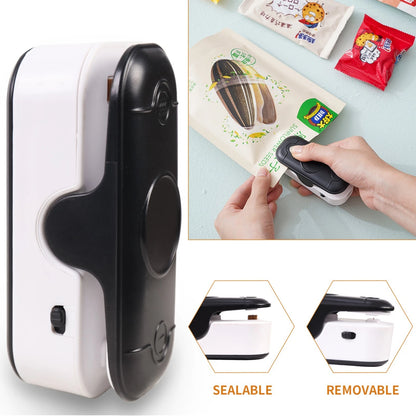 Mini Bag Food Heat Sealer 2 in 1 Handheld Vacuum Seal Portable USB Rechargeable | Kitchen Food Storage Sealing Machine-1