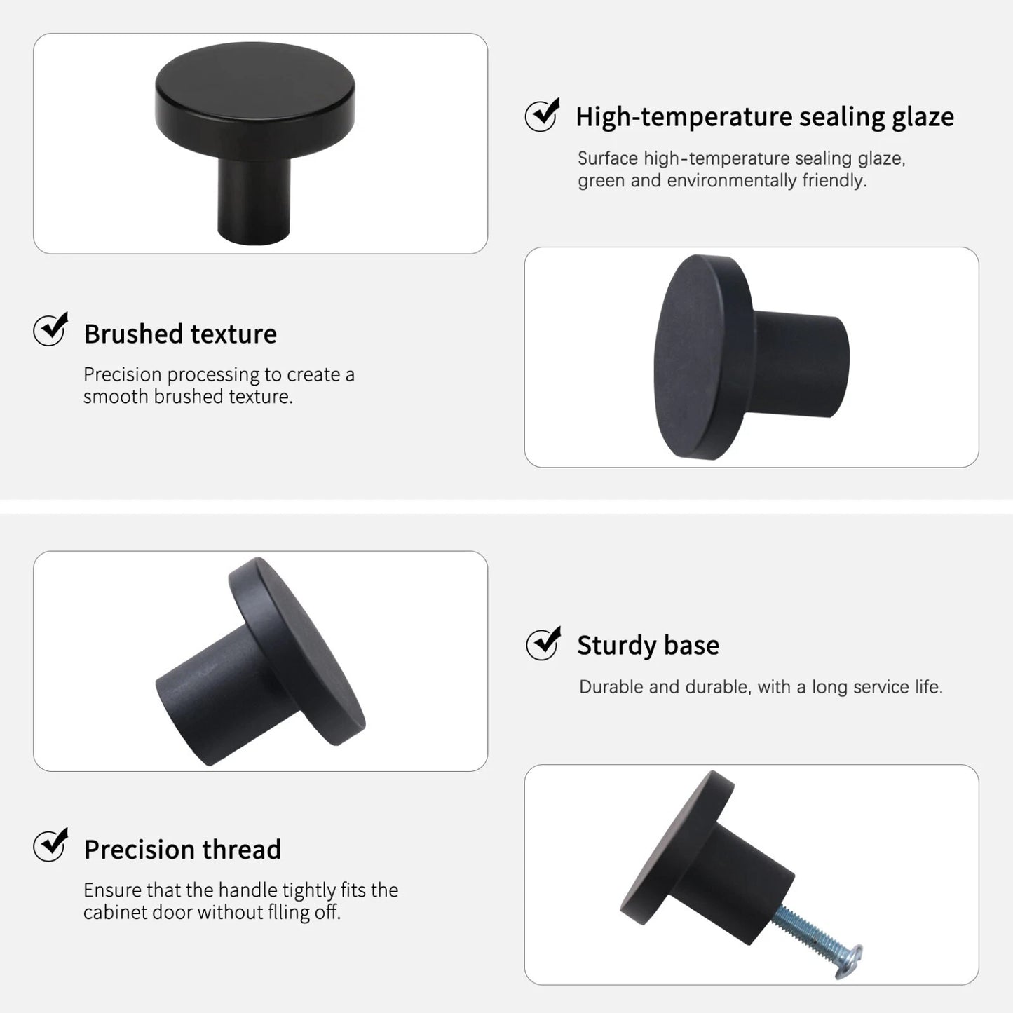 10 piece cabinet door knob set for cupboard drawer furniture kitchen and DIY replacement handles UK-5