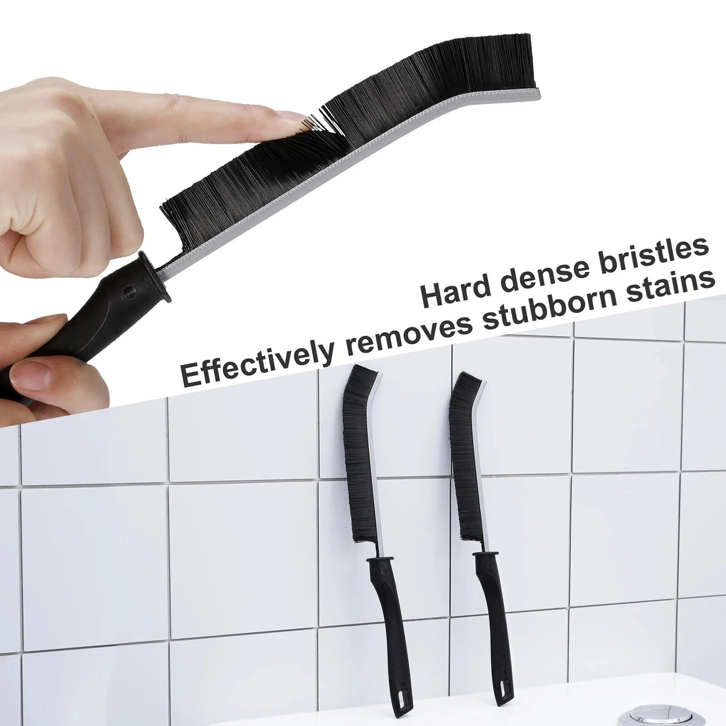 Premium Recess Crevice Cleaning Brush Household Grout Cleaning Brush Tool UK | Hard Bristle Gap & Corner Scrubbing Brush
