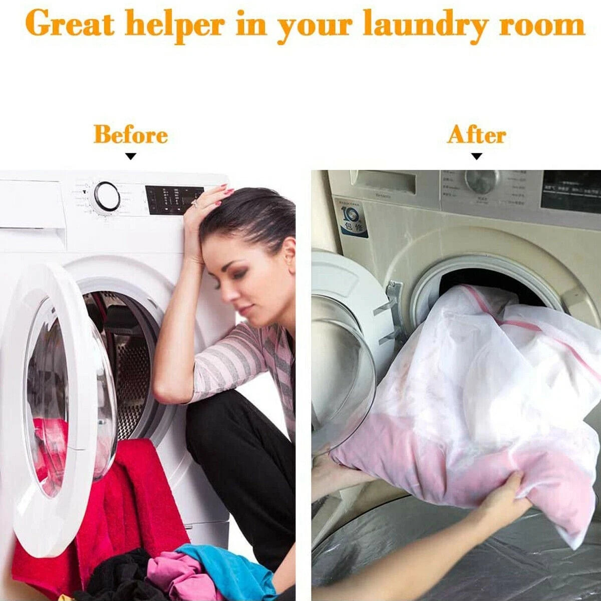 5 size zipped mesh laundry wash bag set for bras socks lingerie delicate clothes washing protection