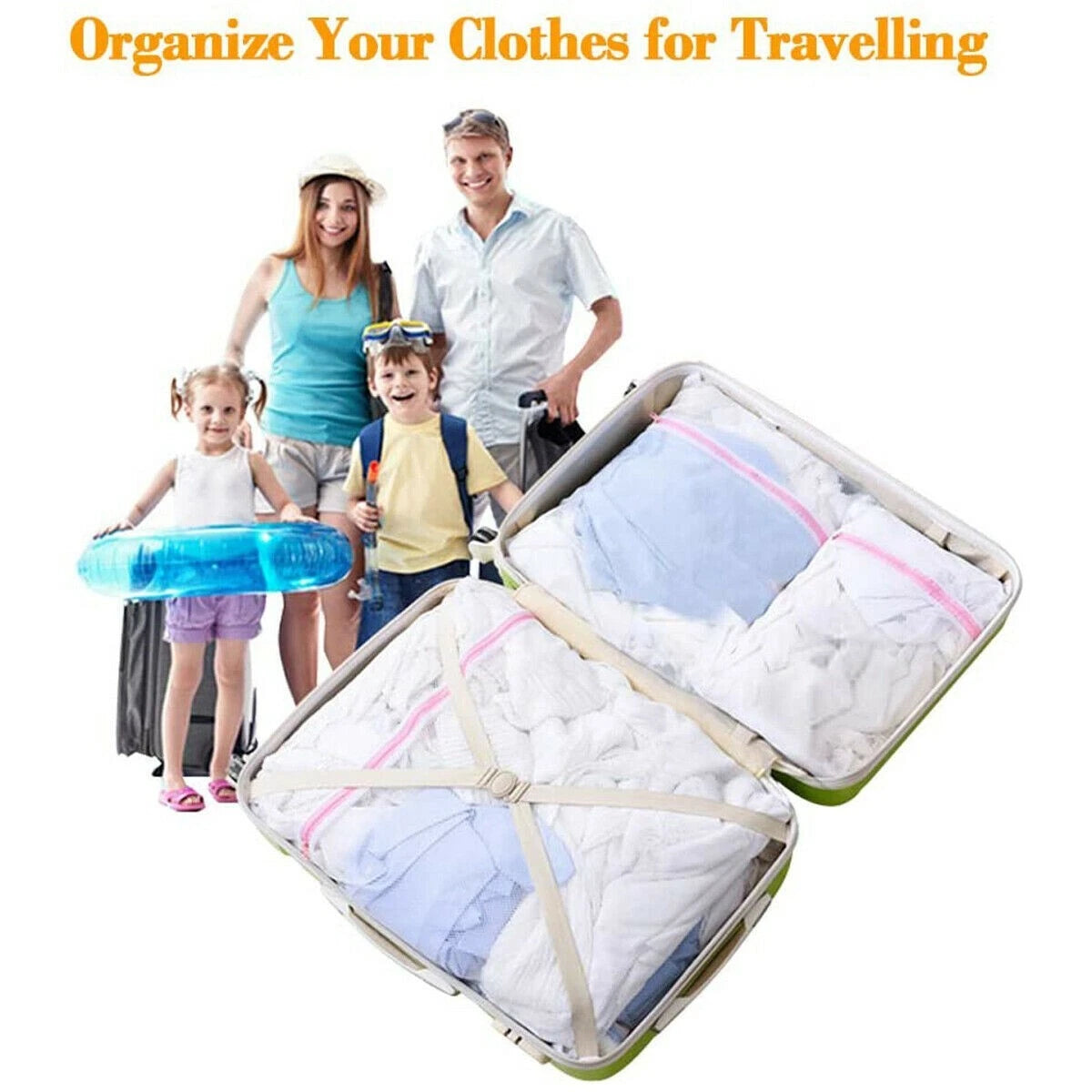 5 size zipped mesh laundry wash bag set for bras socks lingerie delicate clothes washing protection