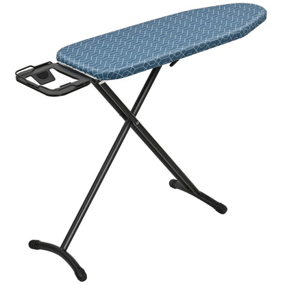 Lightweight folding ironing board 116.5cm x 33cm with adjustable height and non-slip feet for household laundry