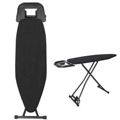 Lightweight folding ironing board 120cm x 40cm with adjustable height and non-slip feet for home laundry use
