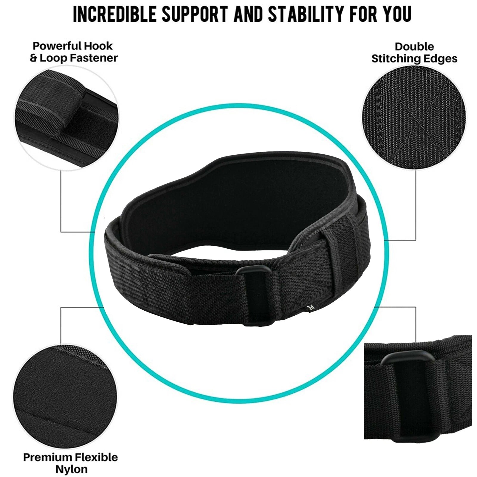 Neoprene weight lifting belt with lumbar back support for gym training and fitness workouts-5