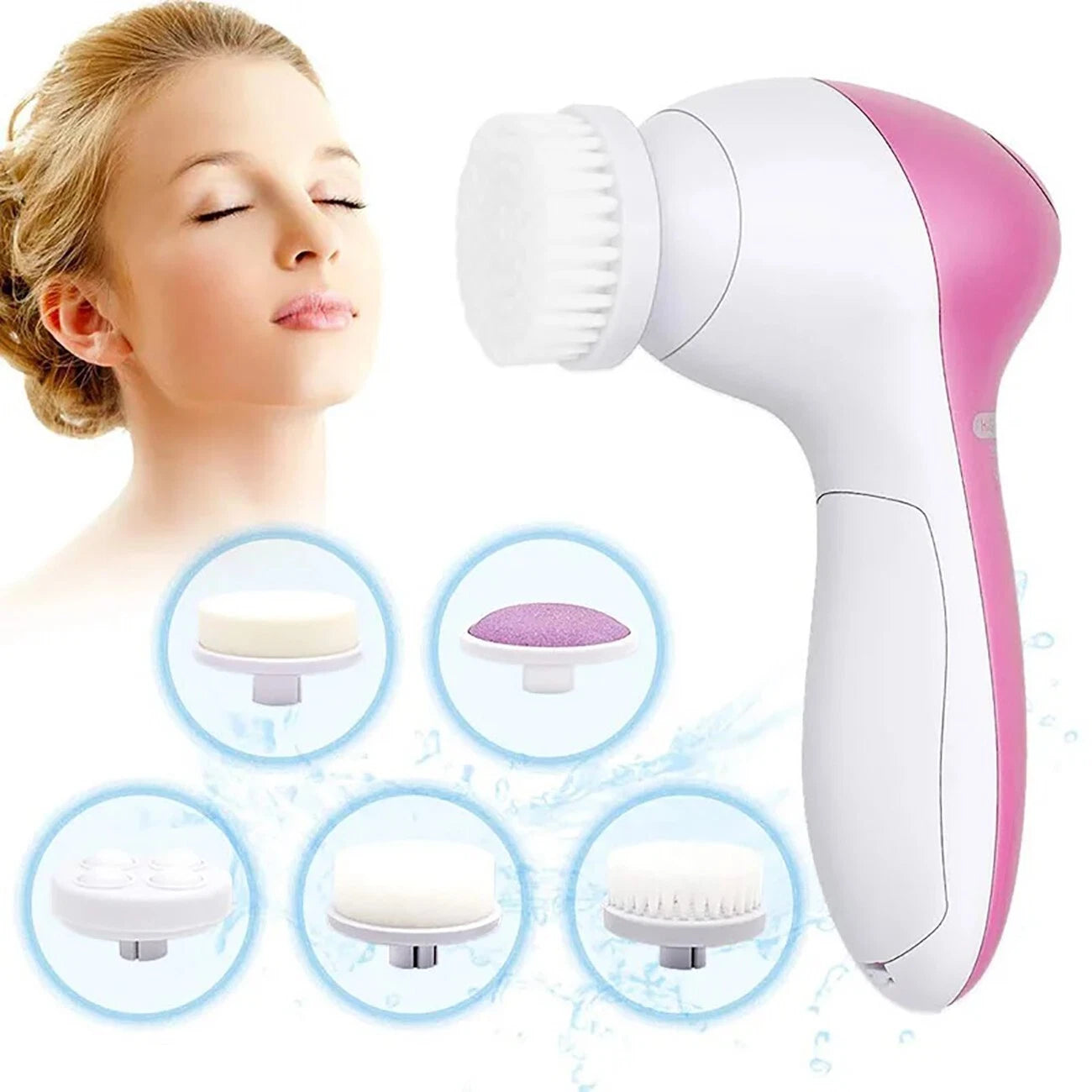 5 in 1 electric facial cleansing brush for deep skin cleaning and exfoliation-2