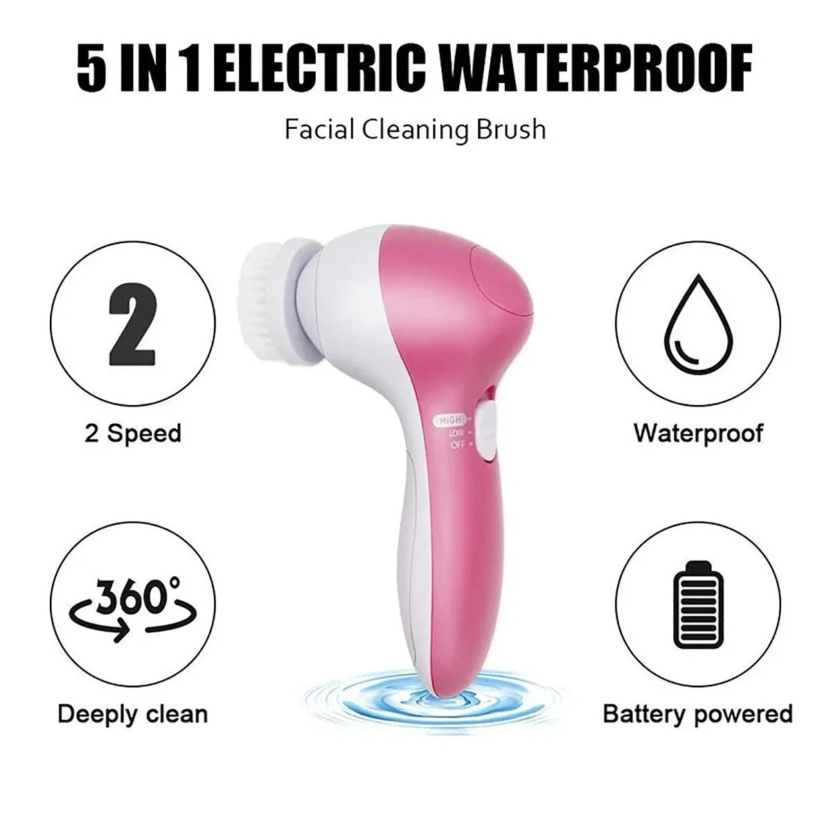 5 in 1 electric facial cleansing brush for deep skin cleaning and exfoliation-6