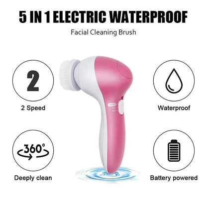 5 in 1 electric facial cleansing brush for deep skin cleaning and exfoliation-6