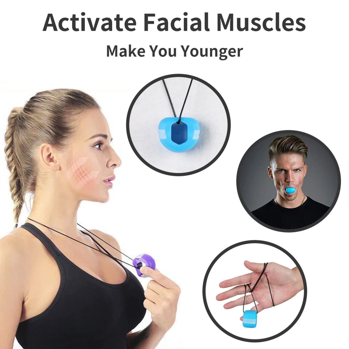 Jawline exerciser trainer with 3 strength levels and extra strips for face toning-3