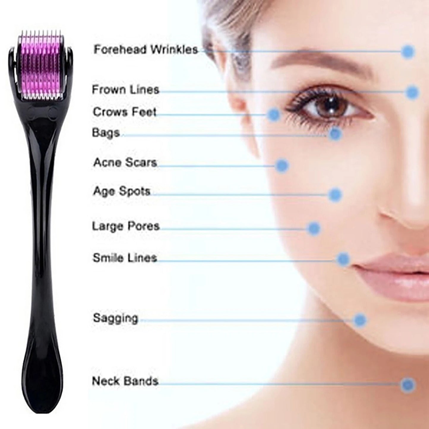 540 titanium micro needle derma roller for beard hair growth and skin care-6