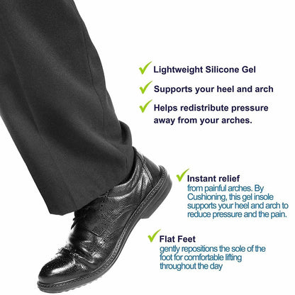 Orthopedic gel arch support insoles for flat feet and plantar fasciitis relief-7