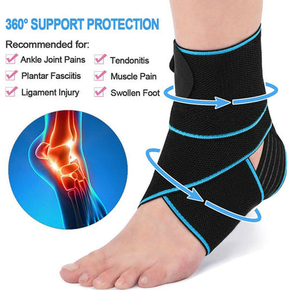 Compression ankle support strap brace for foot pain relief and stability-3