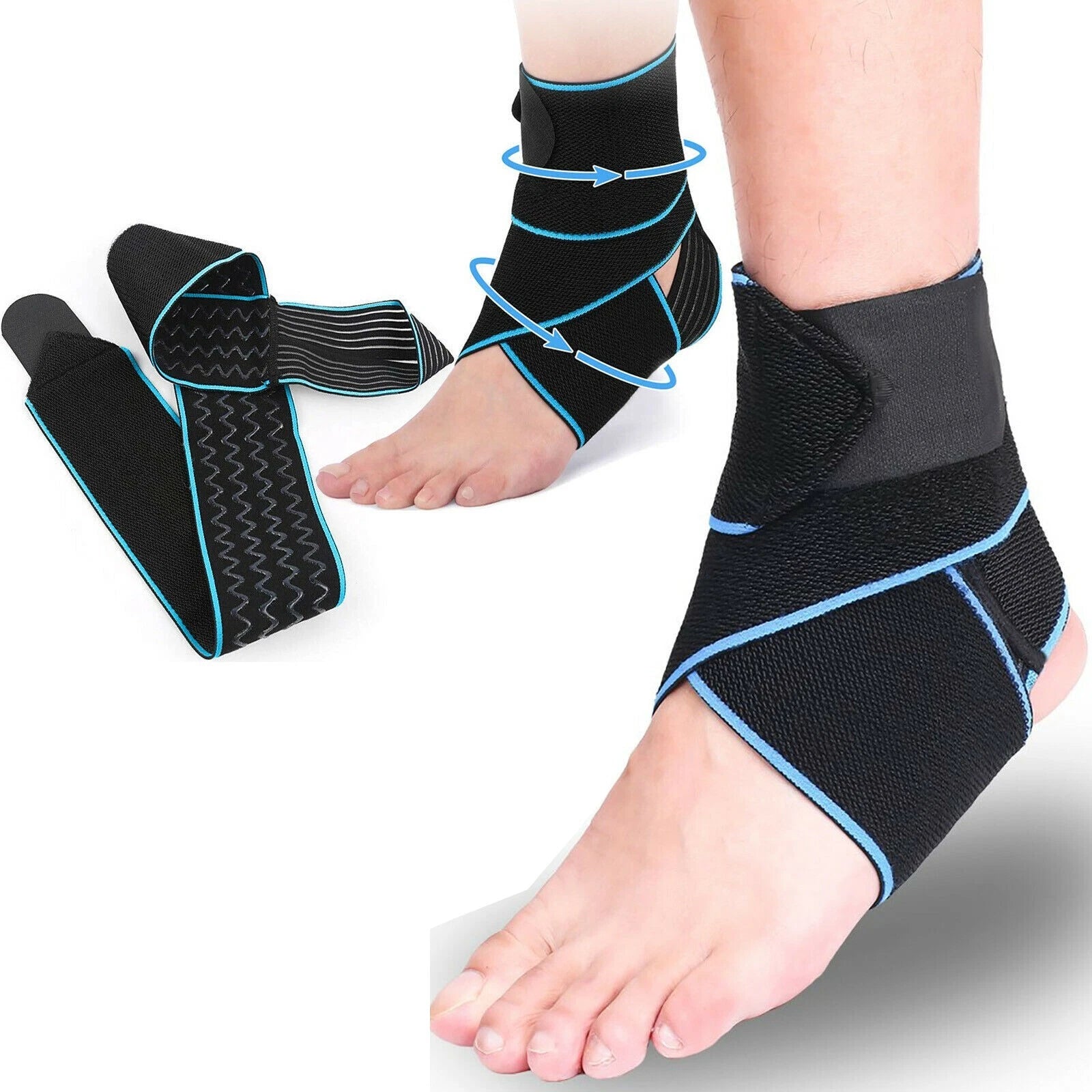 Compression ankle support strap brace for foot pain relief and stability-4