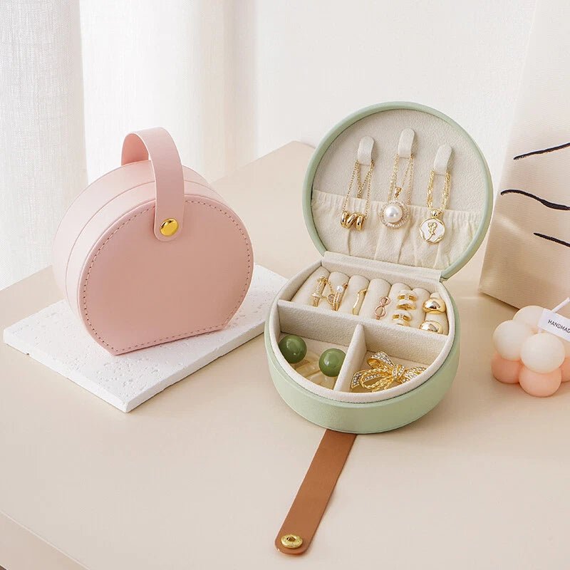 Portable Jewellery Box Organizer Travel Boxes | Compact Jewelry Storage Case UK | Earrings, Rings & Necklace Organizer for Travel & Home
