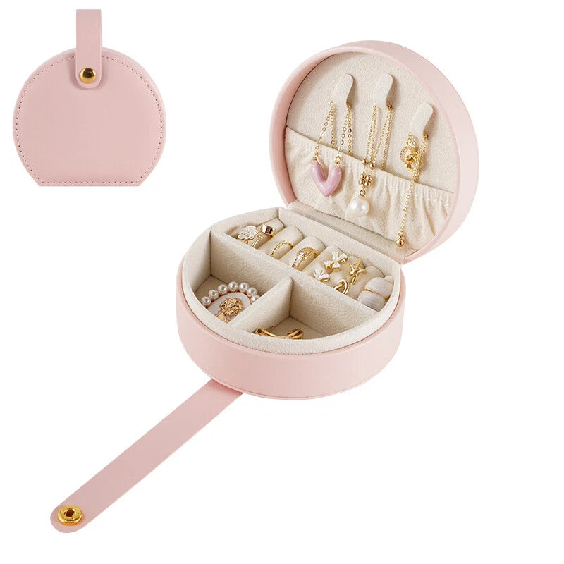 Portable Jewellery Box Organizer Travel Boxes | Compact Jewelry Storage Case UK | Earrings, Rings & Necklace Organizer for Travel & Home