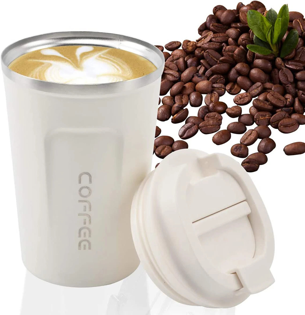 380ML Wall Insulated Coffee Mug Cup Travel Thermal Stainless Steel Flask Vacuum Leakproof Hot & Cold Travel Tumbler