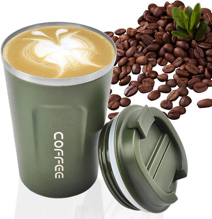 380ML Wall Insulated Coffee Mug Cup Travel Thermal Stainless Steel Flask Vacuum Leakproof Hot & Cold Travel Tumbler