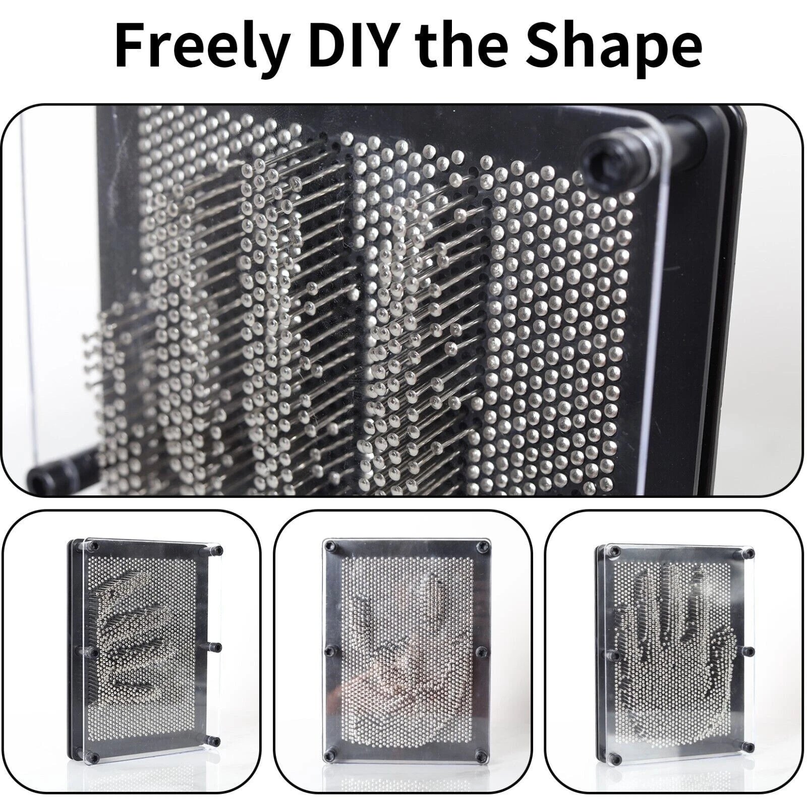 3D metal pin art impression toy desk gadget frame for creative shapes stress relief and office decoration-3