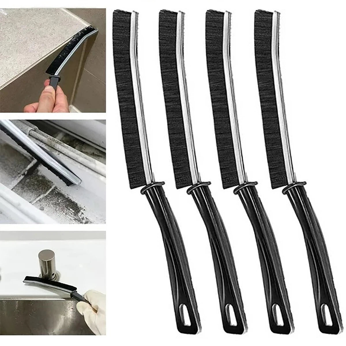 Premium Recess Crevice Cleaning Brush Household Grout Cleaning Brush Tool UK | Hard Bristle Gap & Corner Scrubbing Brush