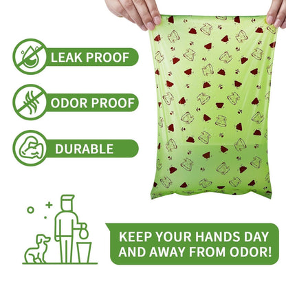 240 extra thick biodegradable dog poo bags with leak proof design and free dispenser for hygienic pet waste disposal-4