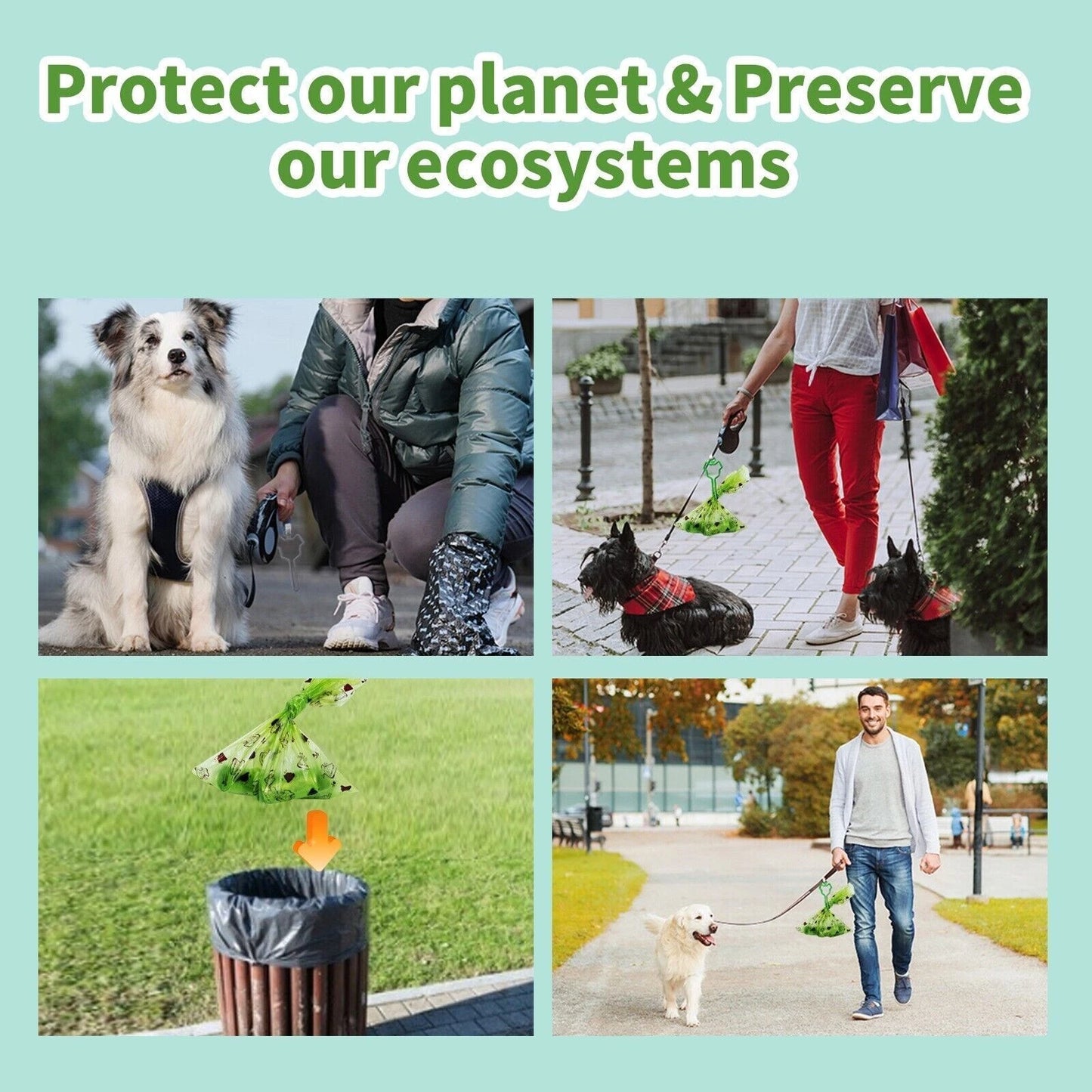 240 extra thick biodegradable dog poo bags with leak proof design and free dispenser for hygienic pet waste disposal-7