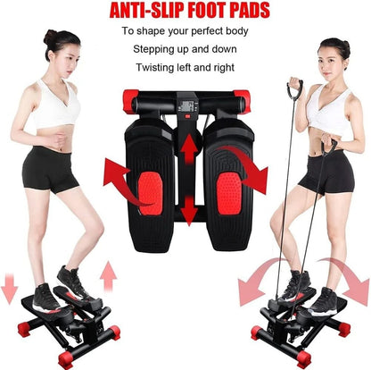 Mini stepper fitness exercise machine for leg arm thigh aerobic cardio workouts and compact home gym training-2