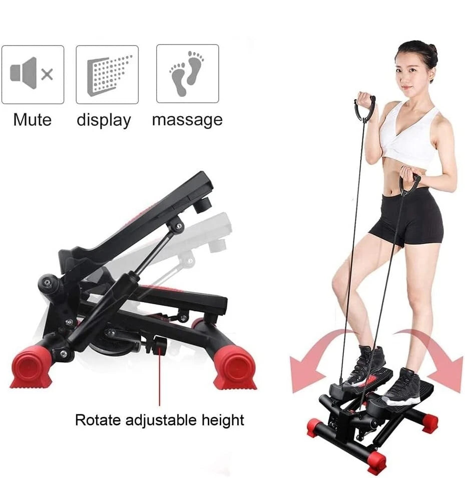 Mini stepper fitness exercise machine for leg arm thigh aerobic cardio workouts and compact home gym training-3