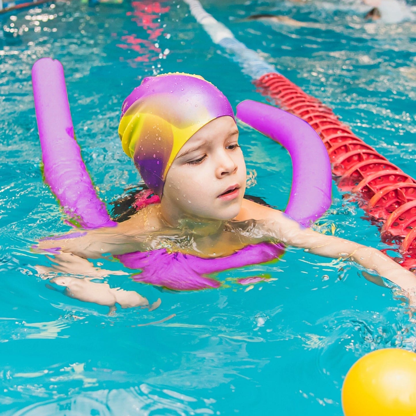 2 pack flexible swimming pool noodles float aid woggle logs for pool exercise swimming fun and water activities UK-6