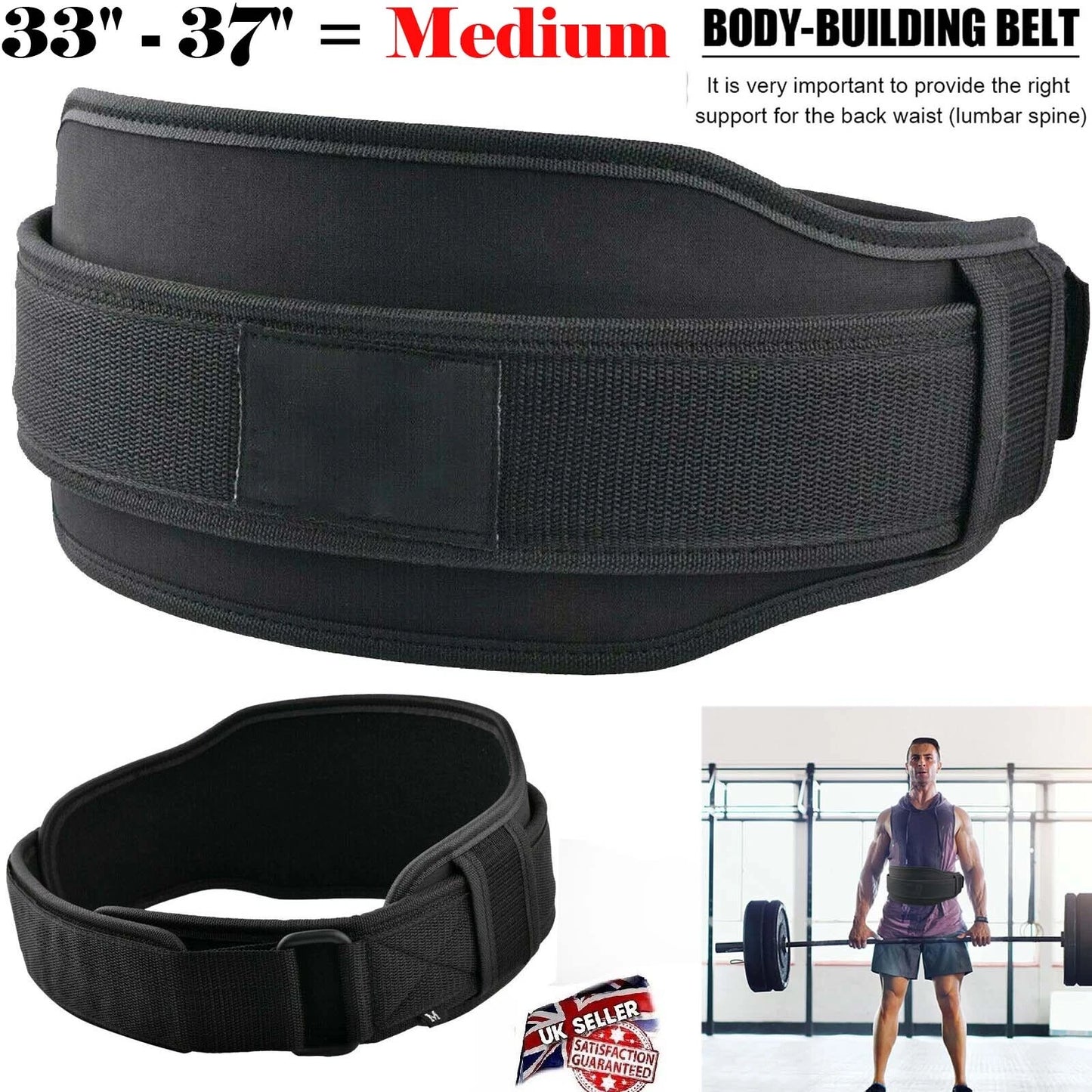 Weight Lifting Belt | Lower Back Support | Gym Training & Fitness