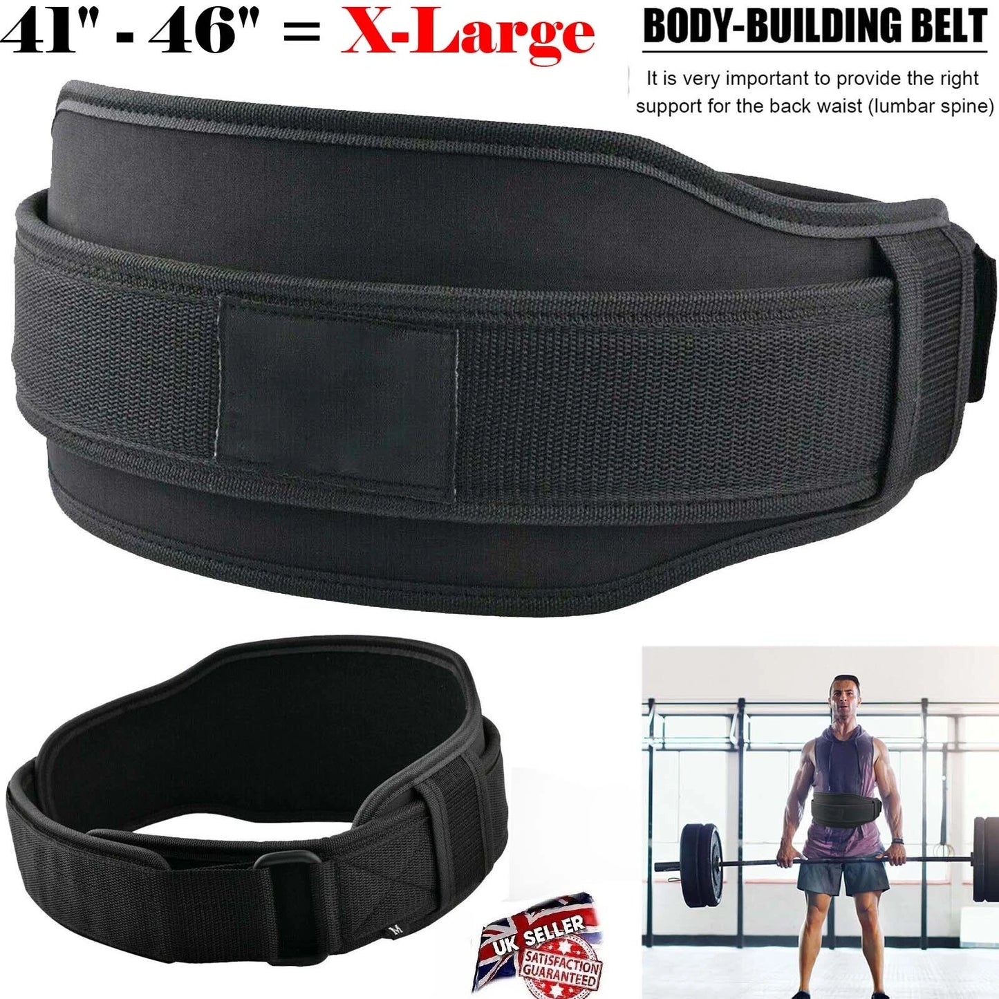 Weight Lifting Belt | Lower Back Support | Gym Training & Fitness
