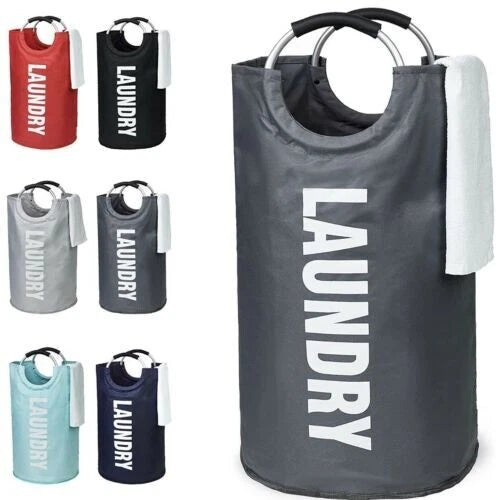 Collapsible fabric laundry hamper foldable clothes washing basket portable home laundry storage organizer
