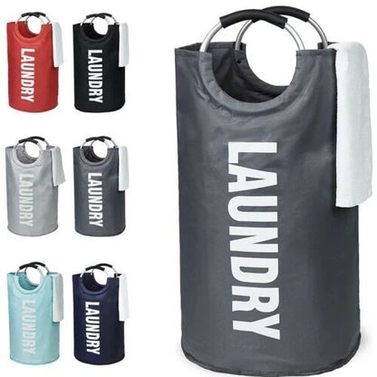 Collapsible fabric laundry hamper foldable clothes washing basket portable home laundry storage organizer