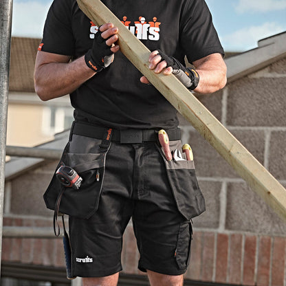 Scruffs Worker Plus holster shorts black, view 4