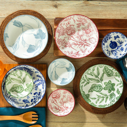 Signature Housewares botanical stoneware bowl set, view 3