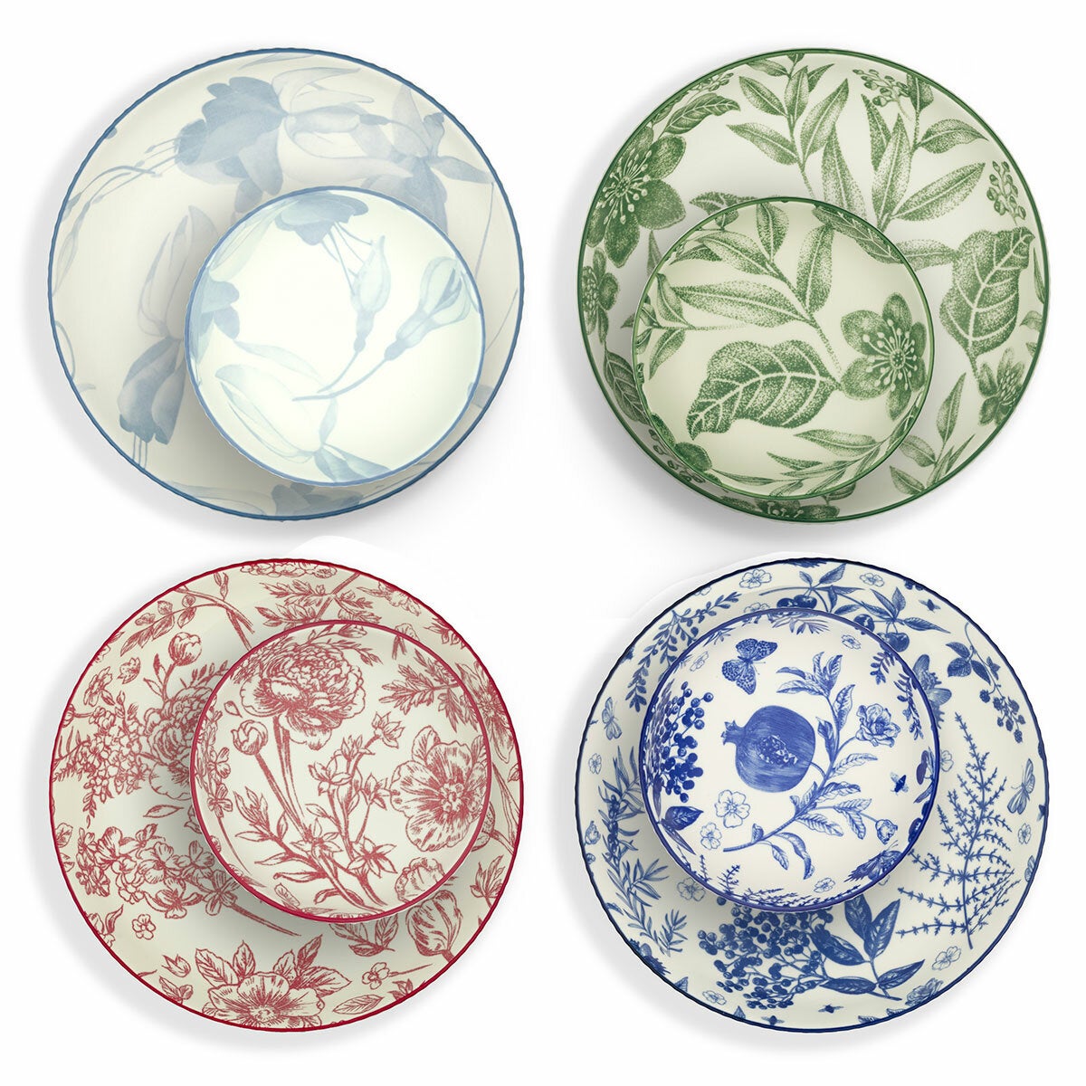 Signature Housewares botanical stoneware bowl set, view 4